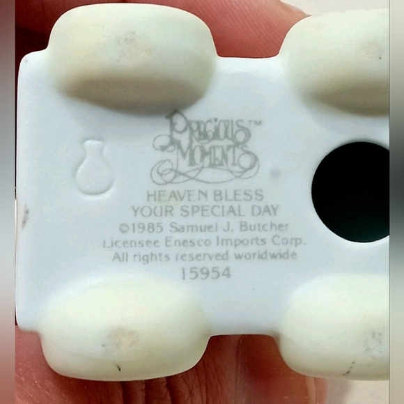 Precious Moments Pig 3rd Birthday Train Figurine 15954 1985 No Box - Picture 5 of 5